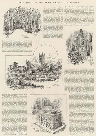 Le Festival des Trois Chœurs à Worcester (gravure) - English School