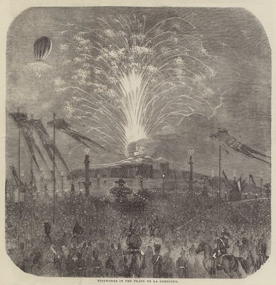 Les fêtes à Paris (gravure) - English School