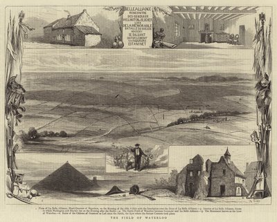 Le champ de Waterloo (gravure) - English School