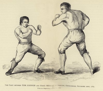 Le combat entre Tom Johnson et Isaac Perrins, à Banbury, Oxfordshire, 22 novembre 1789, d