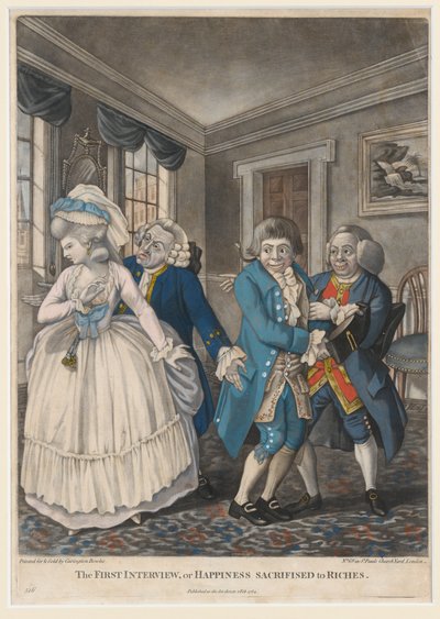La première rencontre, ou le bonheur sacrifié aux richesses, 1784 - English School