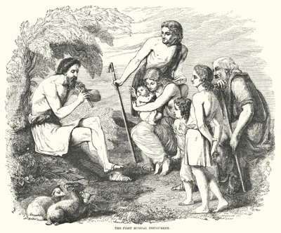Le Premier Instrument de Musique (gravure) - English School