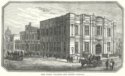 Le collège Firth et ses écoles (gravure) - English School