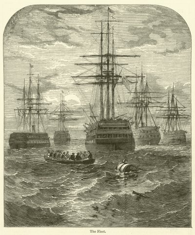 La flotte (gravure) - English School