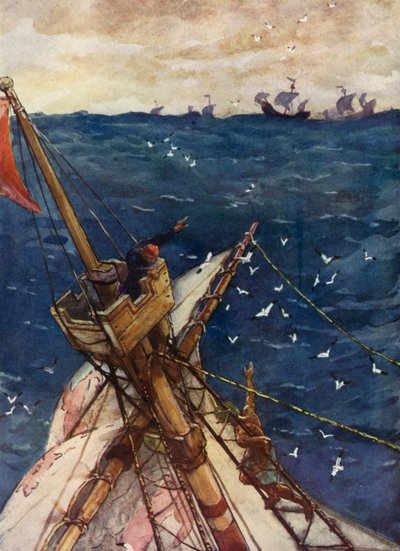 La flotte flamande aperçue - English School