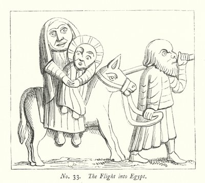 La fuite en Égypte (gravure) - English School