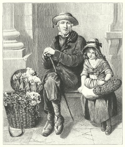 Les Gatheres de la fleur (litho) - English School