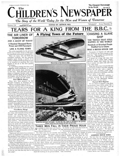 La ville volante du futur, première page de 
