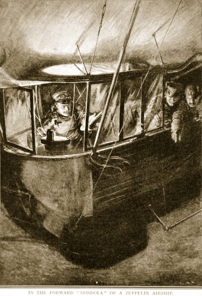 La gondole avant du dirigeable Zeppelin, 1914-19 - English School