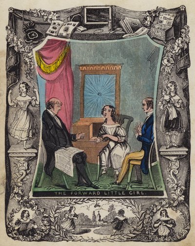 La petite fille en avant (gravure en couleur) - English School