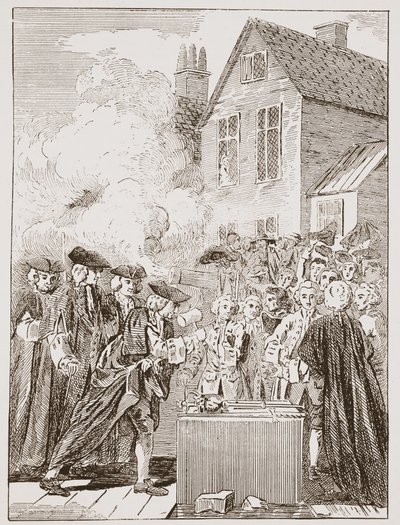La première pierre du pont de Blackfriars, 1760, d