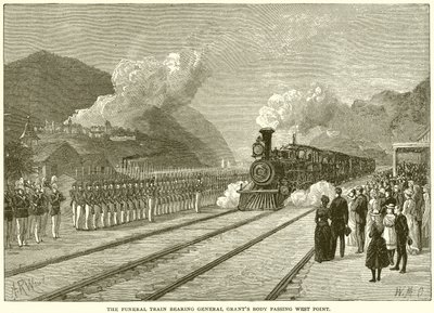 Le cortège funèbre portant le corps du général Grant passant par West Point - English School