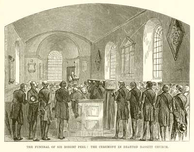 Les funérailles de Sir Robert Peel : La cérémonie à l