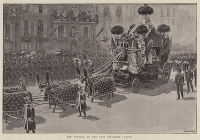 Les funérailles de feu le président Carnot (litho) - English School