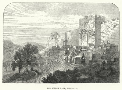 La Porte Dorée, Jérusalem (gravure) - English School