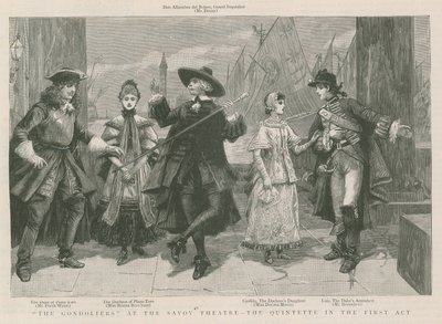 Les Gondoliers au Savoy Theatre - le quintette du premier acte - English School