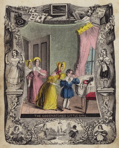La petite fille de bonne humeur (gravure en couleur) - English School