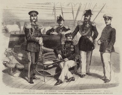 Le grand-duc Constantin de Russie et suite, sur le pont du "Général-Amiral" - English School