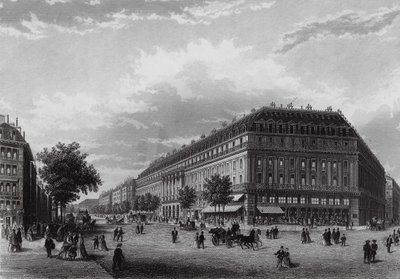 Le Grand Hôtel, Boulevard des Capucines, Paris (gravure) - English School