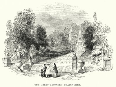 La grande cascade, Chatsworth - English School