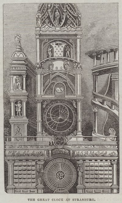 La Grande Horloge de Strasbourg (gravure) - English School