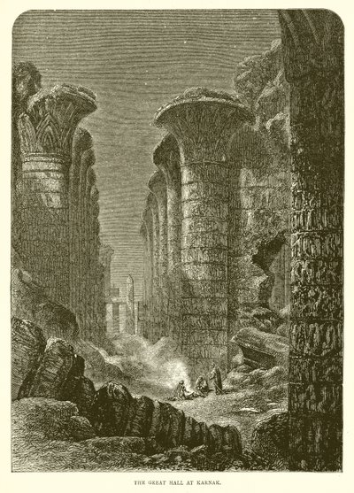 La grande salle à Karnak - English School