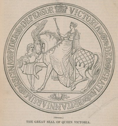 Le Grand Sceau de la Reine Victoria (avers) - English School