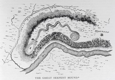 Le Grand Serpent Mound, près de Locust Grove, Ohio, 2ème siècle avant JC, de 