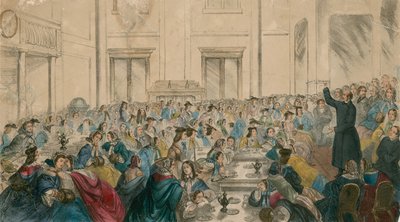 Le grand mal social : Réunion de minuit, St James Hall, Regent Street, Londres - English School