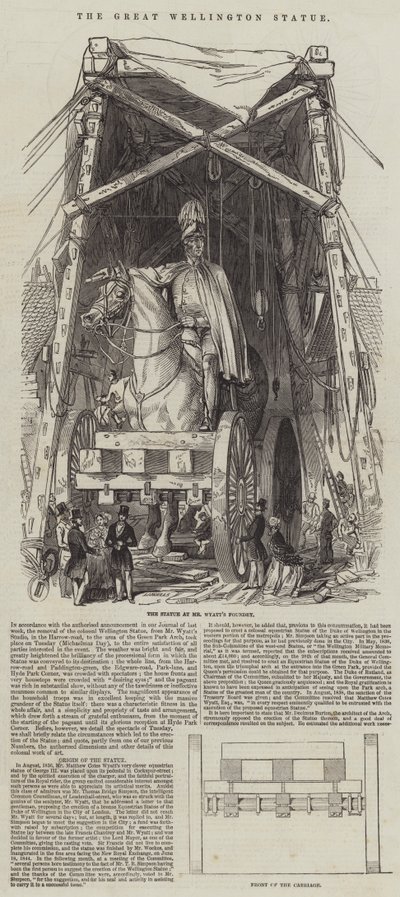 La Grande Statue de Wellington (gravure) - English School