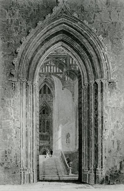 Le Grand Hall Ouest menant au Grand Salon, ou Octogone, Fonthill Abbey, 1824 - English School