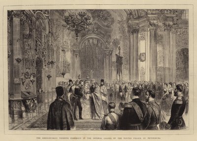 La cérémonie de mariage gréco-russe dans la chapelle impériale du palais d