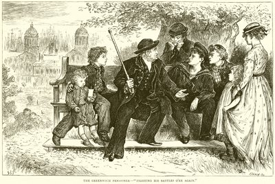 Le pensionnaire de Greenwich--Revivant ses batailles - English School