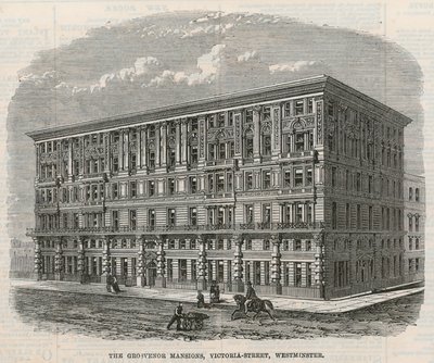 Les Grosvenor Mansions, Victoria Street, Westminster, Londres - English School