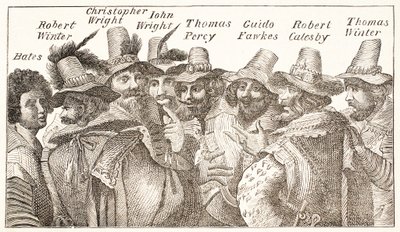 Les conspirateurs de la Conspiration des Poudres, d