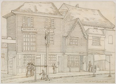 The Hare and Hounds, Islington, démoli en 1840 - English School