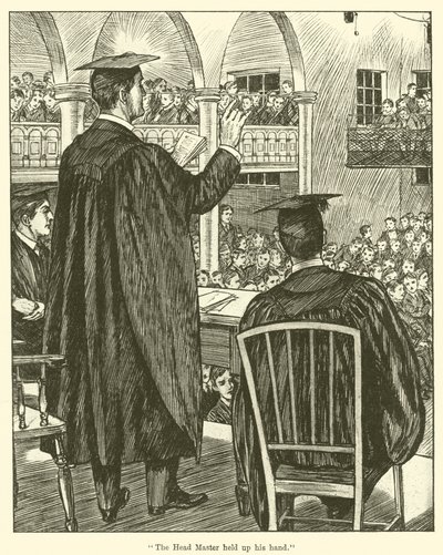 "Le directeur a levé la main" (gravure) - English School
