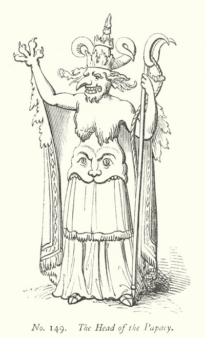 Le chef de la papauté (gravure) - English School