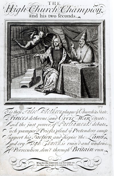 Le Champion de la Haute Église et ses deux Seconds, 1709 - English School