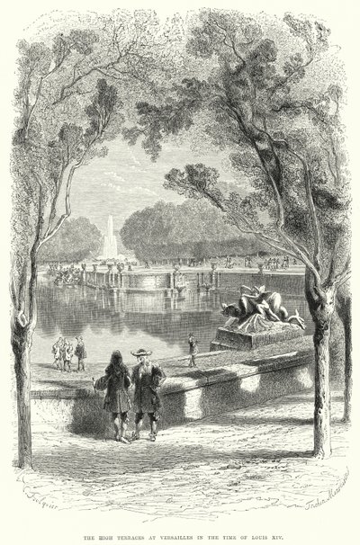 Les hautes terrasses à Versailles à l