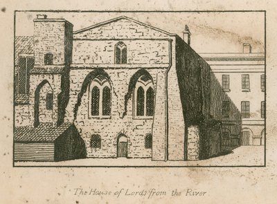 La Chambre des Lords depuis la rivière - English School