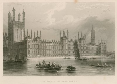 Les Chambres du Parlement, Palais de Westminster, Londres - English School