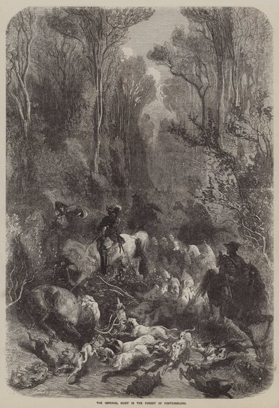 La chasse impériale dans la forêt de Fontainebleau - English School