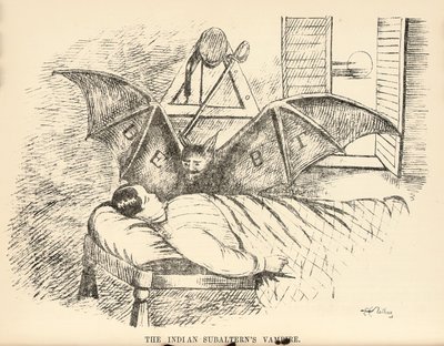 Le Vampire du subalterne indien, page du Delhi Sketchbook, 1850-54 - English School