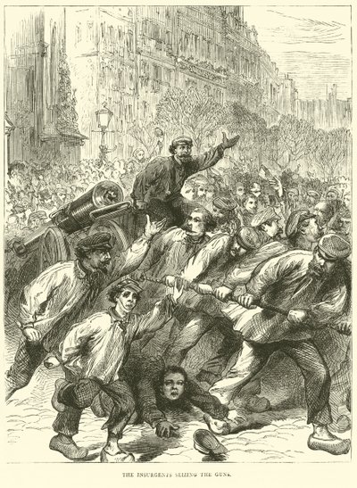 Les insurgés saisissant les canons, mars 1871 - English School
