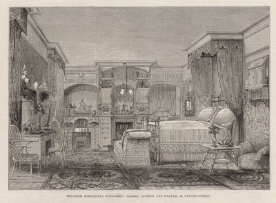 Exposition internationale de la santé : Chambre complètement meublée - English School