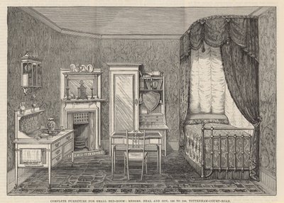 Exposition internationale de la santé : Mobilier complet pour petite chambre - English School