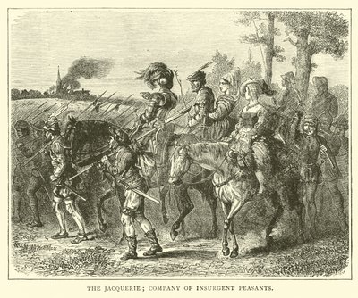 La Jacquerie; compagnie de paysans insurgés - English School