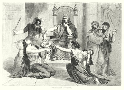 Le Jugement de Salomon (gravure) - English School