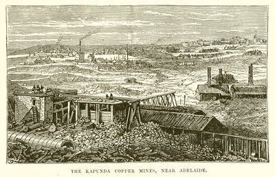 Les mines de cuivre de Kapunda, près d